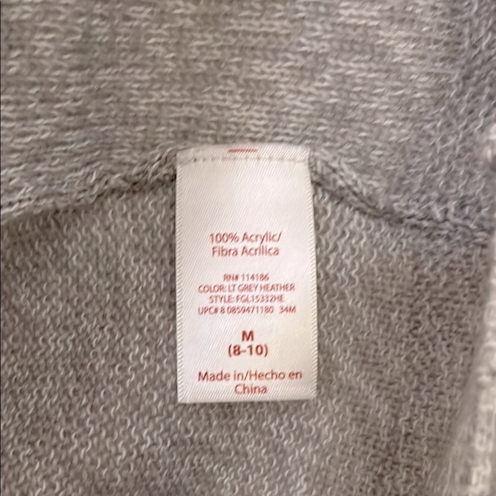 Elegant Soft Pastel Heathered Gray Women's Sweater Size M - Picture 7 of 8